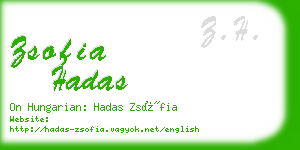 zsofia hadas business card